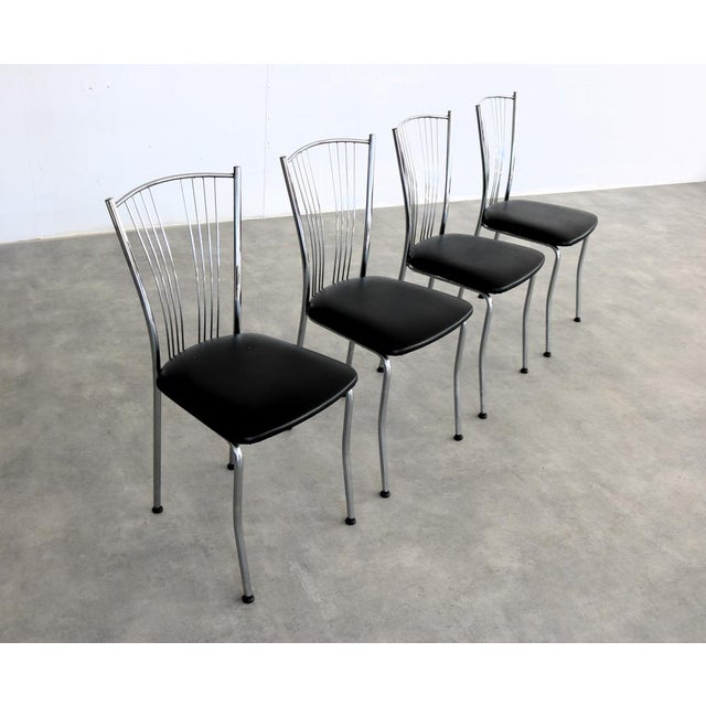 Mid-Century Modern Vintage Dining Chairs, 1970s, Set of 4 For Sale - Image 3 of 10