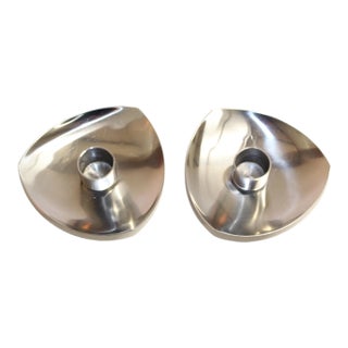 1980s Modern Stelton Candleholders, Denmark - Set of 2 For Sale