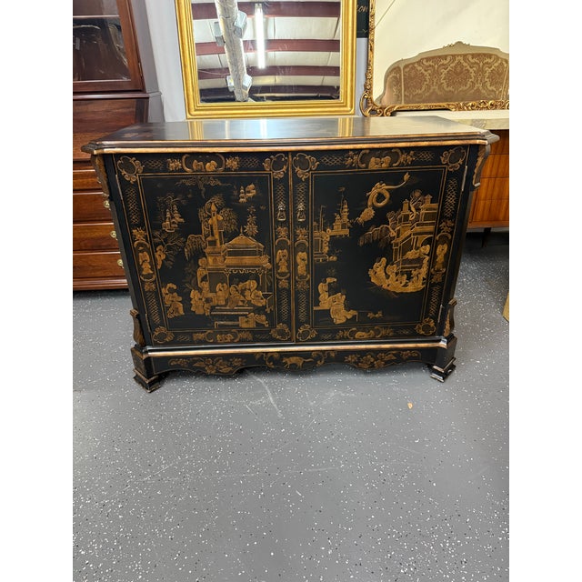 Chinoiserie Late 20th Century Chelsea House Chinoiserie Two Door Cabinet For Sale - Image 3 of 11
