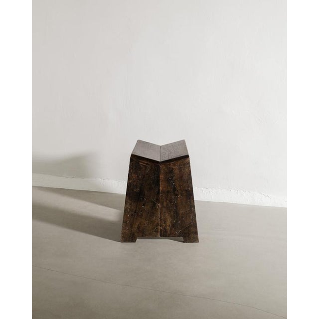 1950s French Mid-Century Wooden Sewing Stool in Teak by Pierre Jeanneret, 1950s For Sale - Image 5 of 7