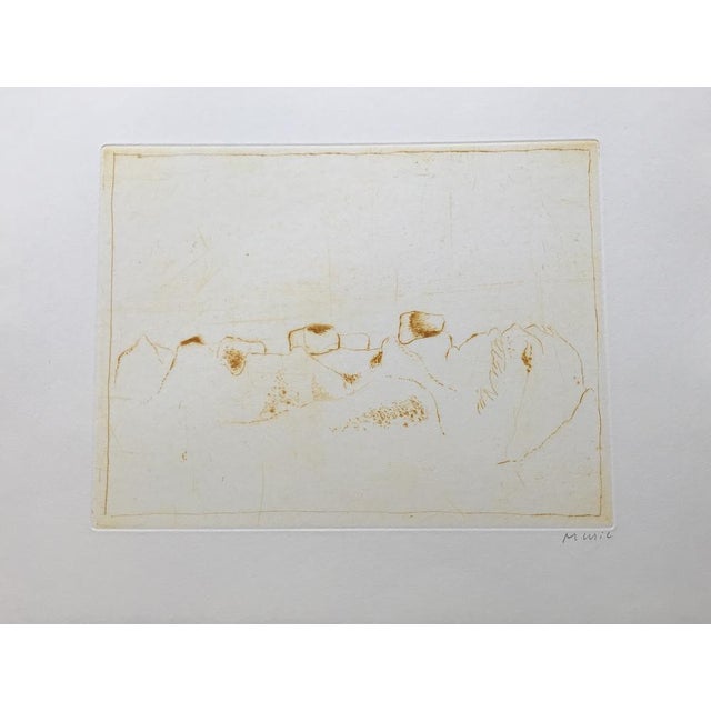 Mid-Century Modern Zoran Music, Jardins 9, 1976, Etching For Sale - Image 3 of 3