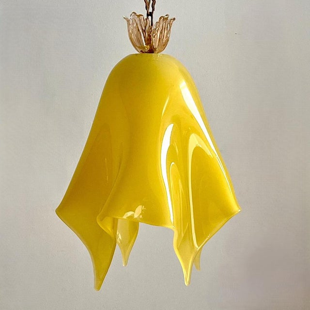 1950s Murano Fazzoletto Pendant Light with Gold Dust by Seguso Vetri d'Arte, 1950s For Sale - Image 5 of 5