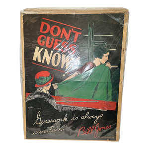Original 1927 Large Bill Jones Motivational Poster