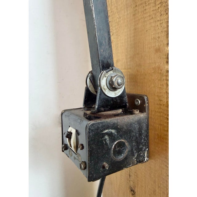 Industrial Adjustable Wall Lamp in Black from Memlite, 1960s For Sale - Image 13 of 18