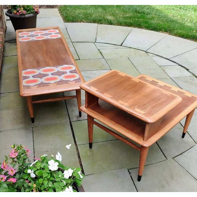 Altavista Lane Lane Acclaim Pair of Tiered Side Tables and Coffee Table For Sale - Image 4 of 13