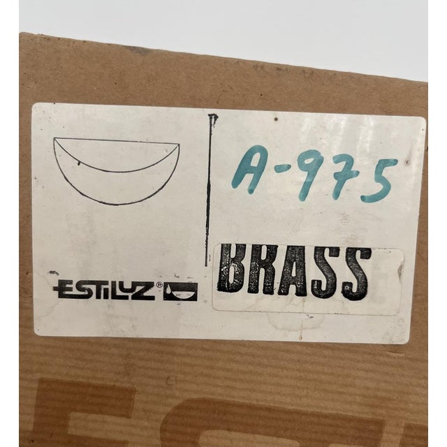 Gold Large Mid-Century Gold Wall Sconces from Estiluz, Barcelona, 1970s, Set of 2 For Sale - Image 8 of 15