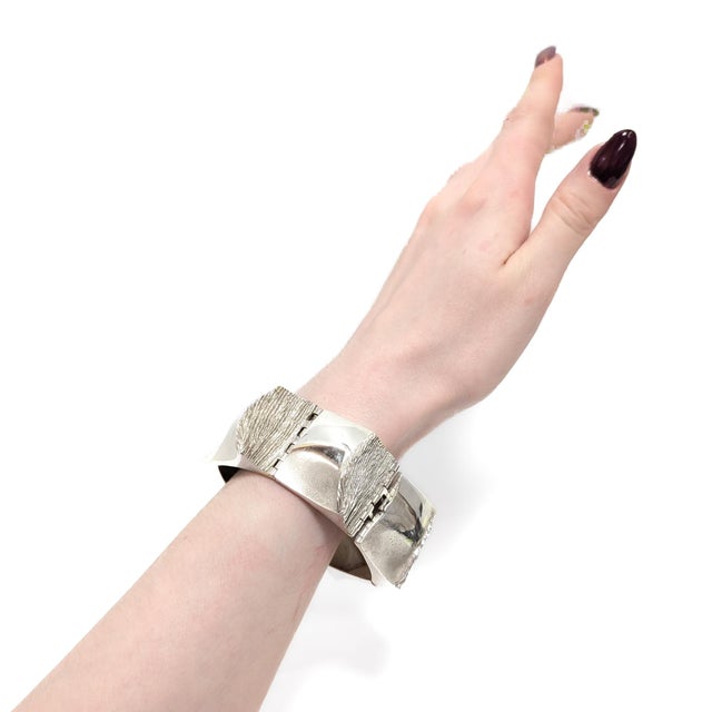 Modern Finnish Modernist Matti Hyvärinen for Sirokoro Sterling Silver Link Bracelet For Sale - Image 3 of 18