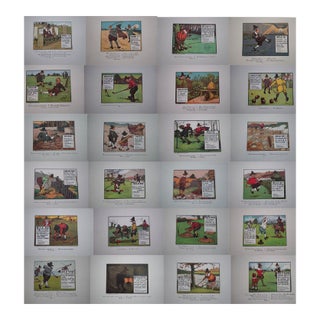 Complete Set of Charles Crombie's Rules of Golf Illustrations for Perrier (24 Prints) Circa 1960 For Sale