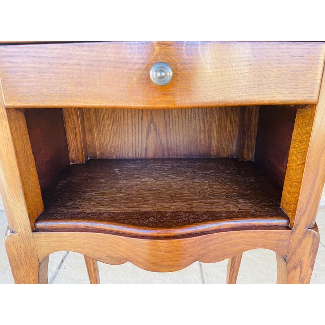 French Louis XV Style Nightstands, 1950s, Set of 2 For Sale - Image 14 of 18