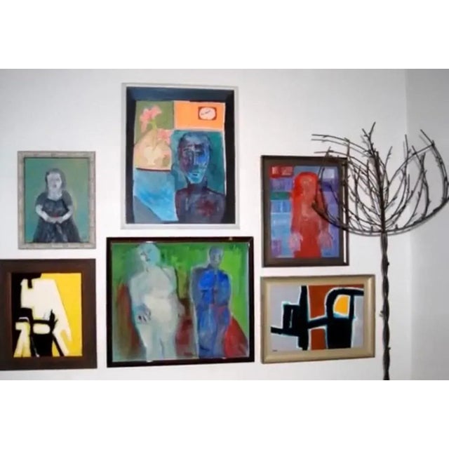 California self-taught artist JoAnne Fleming (b. 1930), painted this abstract woman with what we call a “Clock Tower”...