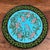 Antique Cloisonné With Striking Color and Lily Design
