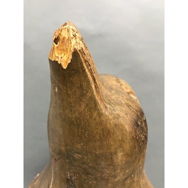 American Carved Solid Wood Papermache Mold Large Penguin For Sale - Image 3 of 10
