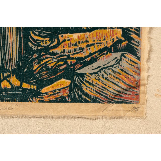 Late 20th Century St. Francis | Paint on Textile, Dated 1975 For Sale - Image 5 of 6