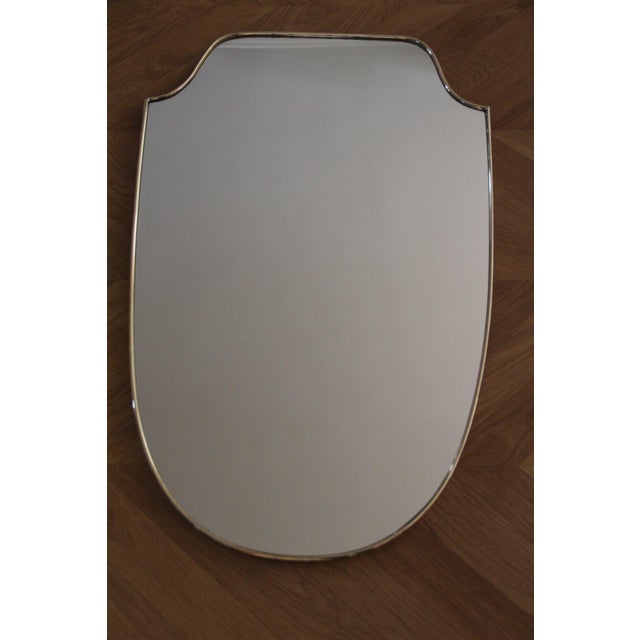 1950s Brass Wall Mirror in the style of Gio Ponti, 1950s For Sale - Image 5 of 18