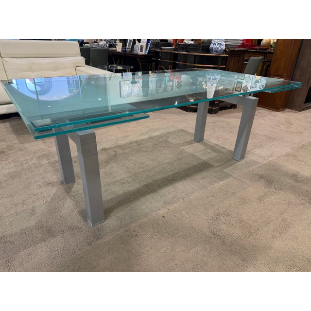 2020s Catellan Italia Glass Dining Table With Six Chairs For Sale - Image 5 of 11