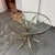 Italian Italian Mid-Century Brass + Chrome Round Glass Dining Table, Vintage For Sale - Image 3 of 12