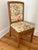 Vintage Pencil Reed Side Chair With Floral Upholstery For Sale - Image 12 of 12