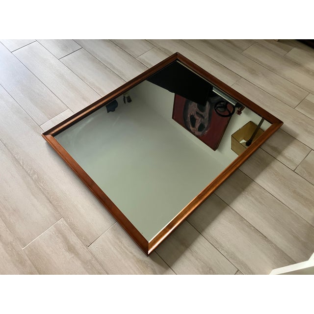 Wood Kipp Stewart for Drexel Declaration Large Walnut Mirror, 1950s For Sale - Image 7 of 9