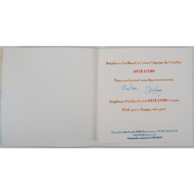 Contemporary Guillaume Corneille, Couple with Birds, 2001, Original Lithograph For Sale - Image 3 of 7