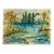 1980’s Original Double Sided Abstract Watercolor Painting River Scene/Still Life With Flowers For Sale