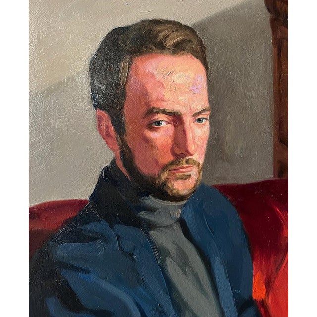 Male Portrait, 2021, Oil on Canvas For Sale - Image 4 of 10