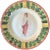 A beautifully hand-painted set of four Italian majolica-style plates by Rubino Alabaster, each depicting a classical...