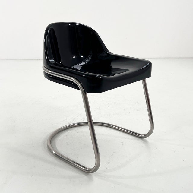 Black Black Orix Desk Chair by Vittorio Parigi & Nani Prina for Molteni, 1970s For Sale - Image 8 of 10