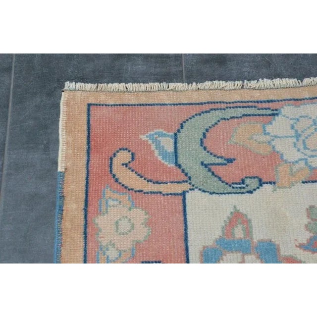 Textile 1960s Anatolian Floral Oushak Carpet For Sale - Image 7 of 10