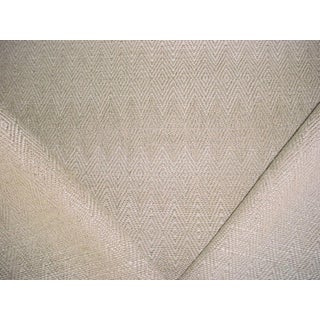 Loro Piana of Italy Al 2030 - Beige Linen Bargello / Diamond Upholstery Drapery Fabric - 3-3/8 Yards For Sale