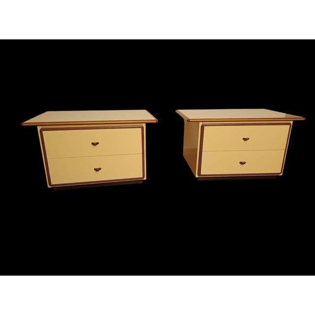 Vintage Lacquered Bedside Tables, 1980s, Set of 2 For Sale - Image 10 of 10