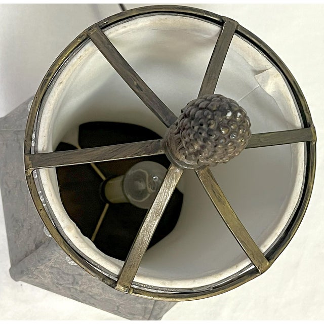 1990s 1990's Fabric Fortuny Style Ambiance Accent Lamp For Sale - Image 5 of 12