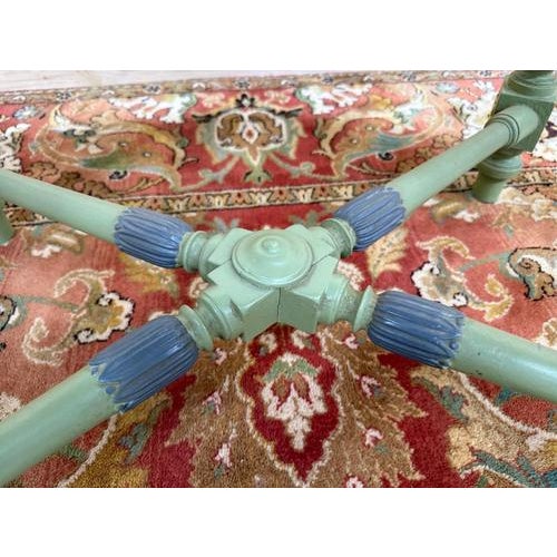 Louis XVI Style Oval Pedestal Table with Marble Top For Sale - Image 5 of 9