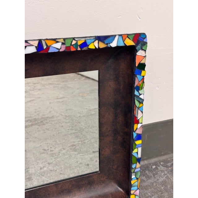 Abstract Mychelle Fitzgerald Party Confetti Mosaic Design Wall Mirror For Sale - Image 3 of 12