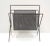 1950s 1950s Matthieu Mategot Style Magazine Rack Black Perforated Steel For Sale - Image 5 of 5