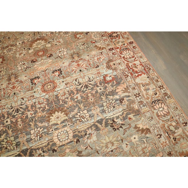 Gray Antique Zabihi Collection Persian Bidjar Rare Size Wide Corridor Rug - 6'1" x 21' For Sale - Image 8 of 11