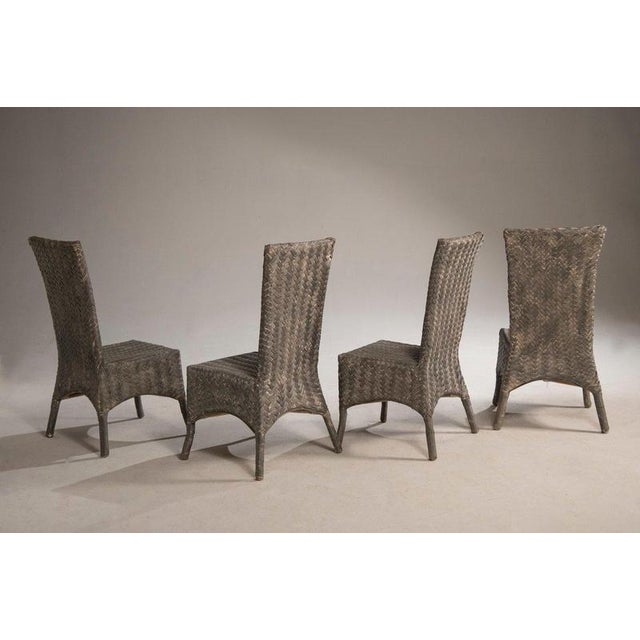 Whitewashed Bamboo Chairs, 1970s, Set of 4 For Sale - Image 14 of 18