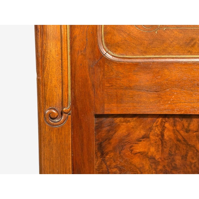 Wood French Provincial Style, Twin Headboards, Walnut, Gilt, France, 20th C. For Sale - Image 7 of 12