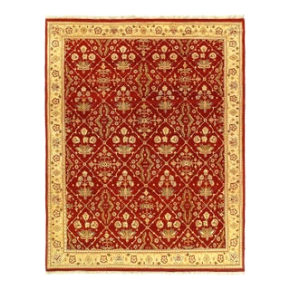 Pasargard DC Rust Fine Hand Knotted Augra Rug For Sale