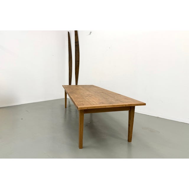 Bring a touch of spectacular authenticity to your dining room with this exceptional 1970s farmhouse table. At an...