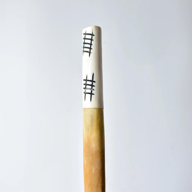 Early 20th Century Maasai Olivewood and Bone Handle Serving Spoon and Fork Set Kenya For Sale - Image 11 of 14