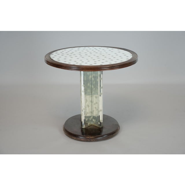 Mid-Century Modern Italian Art Deco Mirrored Side Table, 1930s For Sale - Image 3 of 10