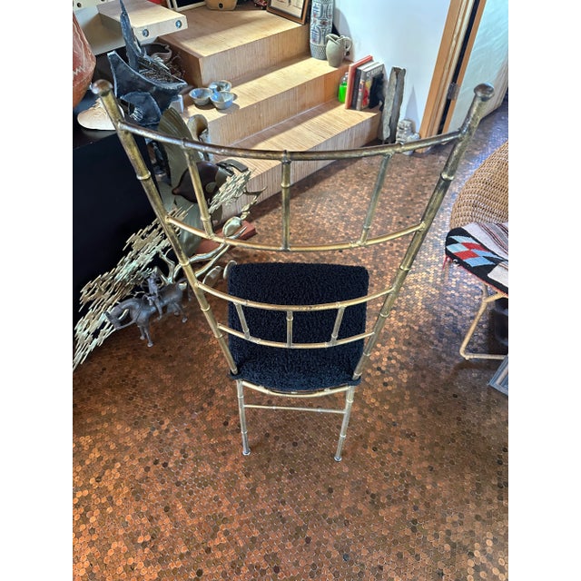 Mid 20th Century Italian Faux Bamboo Gold Gilt Chiavari Style Chairs - Set of 2 For Sale In Phoenix - Image 6 of 8