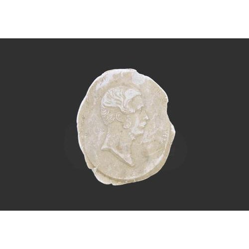 Ancient Neoclassical Cameo Intaglio in biscuit. Italy, 19th Century. Good condition.