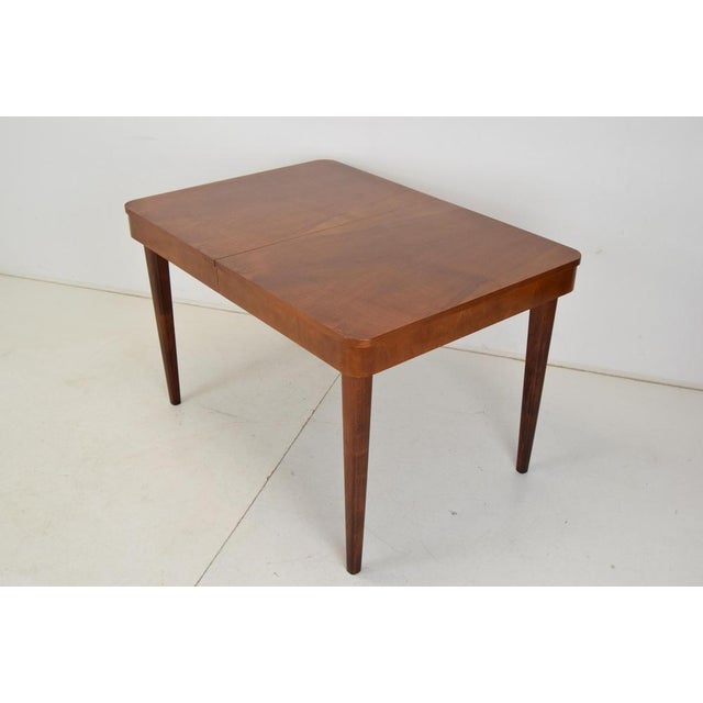 Wood Art Deco Extendable Dining Table attributed to Jindrich Halabala, 1940s For Sale - Image 7 of 18