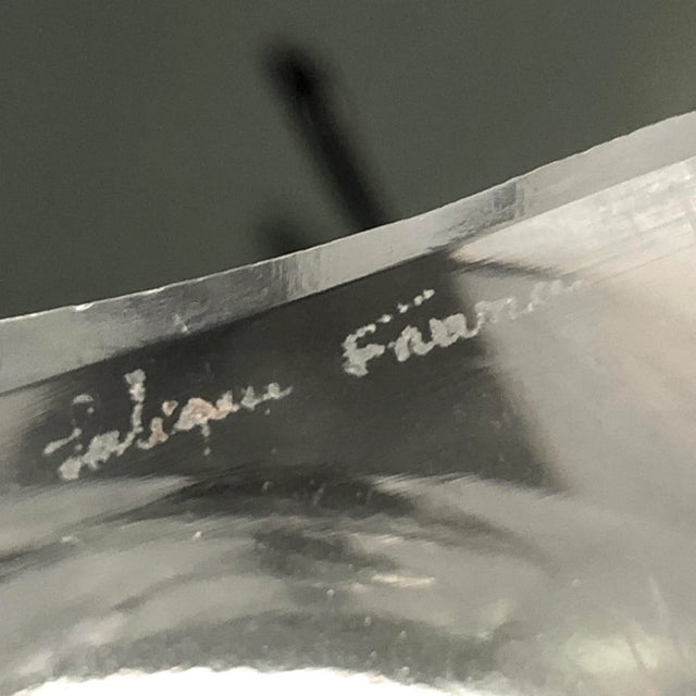 Polished and Frosted Crystal Glass Ingrid Vase from Lalique, 1960s For Sale - Image 4 of 15