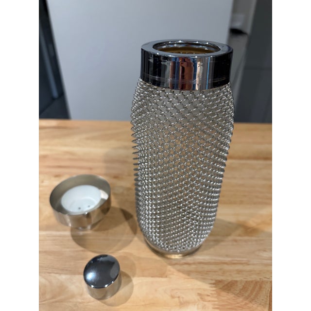 1960s Mid Century Modern Chrome and Glass Martini Shaker For Sale - Image 4 of 9