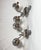 Silver Double Arm Vintage Sconces - Early 20th Century. Salvaged From a Renovation. For Sale - Image 4 of 7