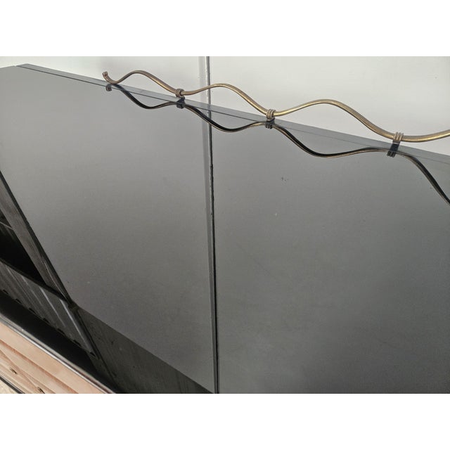 Art Deco Sideboard in Rosewood with Black Glass Top attributed to Vittorio Dassi, 1940 For Sale - Image 11 of 18