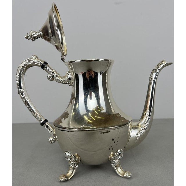 Gold Vintage French Style Coffee Serving Tray with Pot, Set of 5 For Sale - Image 8 of 18