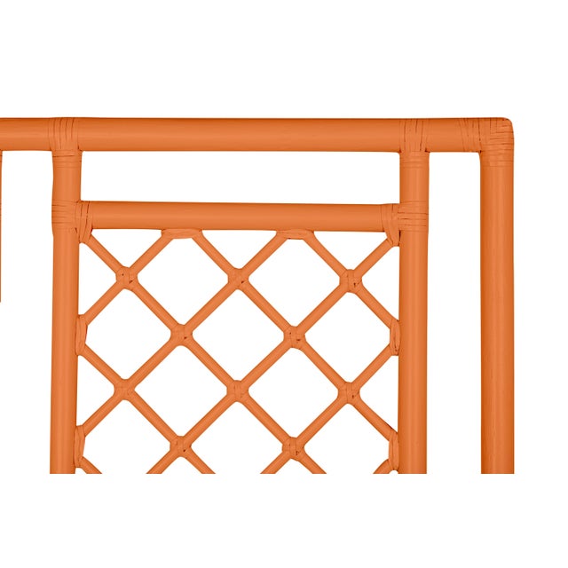 David Francis X & Diamond Platform Bed King, Citrus Orange For Sale - Image 4 of 7
